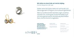 Invitation card to Esther Heite (MA OD) showing her jewellery in Anke Kanning